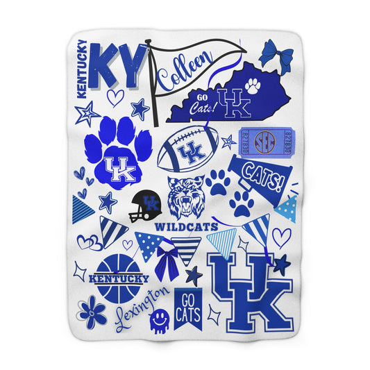 Custom College Commitment Blanket – Classic Collegiate Sherpa