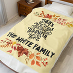 Velveteen Plush Blanket, Personalized Thanksgiving Blanket, Custom Grateful Throw, Cozy Thankful Gift, Warm Autumn Home Decor, Comfy Family