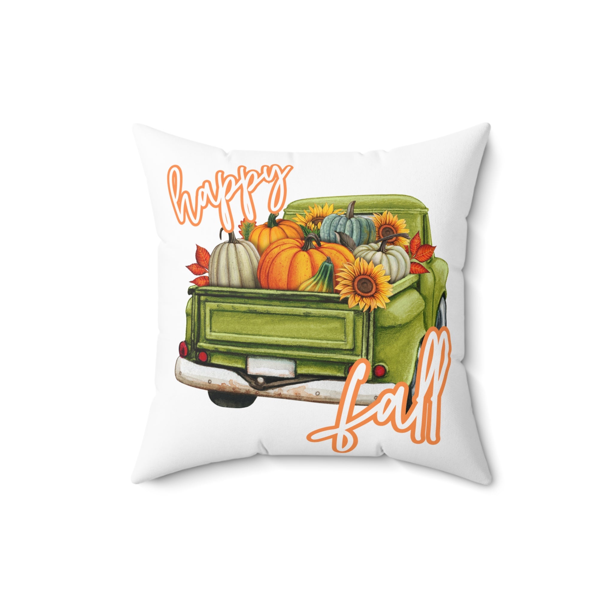 Country Truck with Pumpkins Throw Pillow | Fall Home Decor | Autumn Harvest Pillow | Rustic Farmhouse Cushion | Thanksgiving Accent