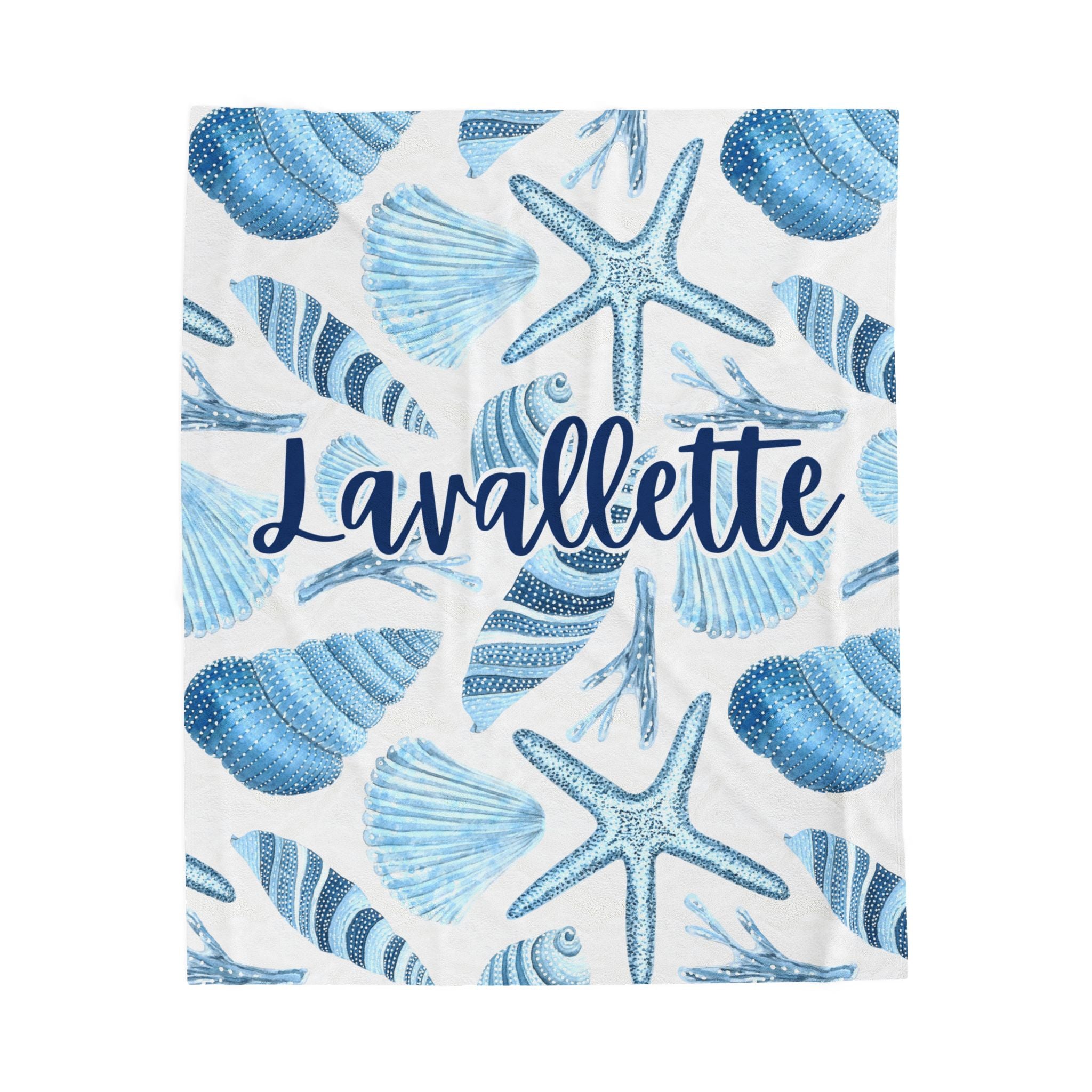 Velveteen Plush Blanket - Customized Beach Town Blanket, America Beach Blanket, Coastal Custom Blanket, Personalized Ocean Blanket, USA