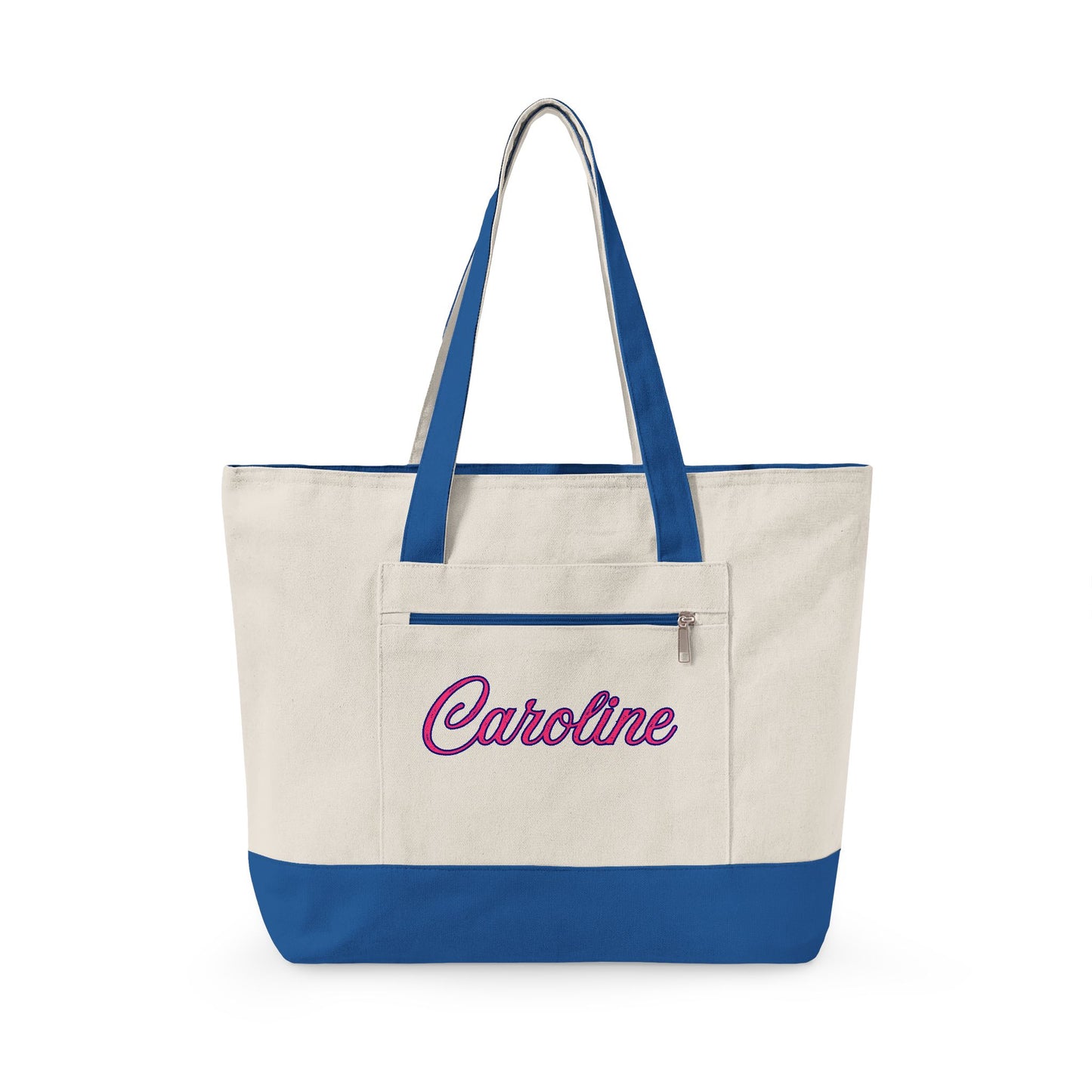 Personalized Sorority Tote Bag |, Custom Name Canvas Zipper Tote