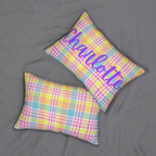 Personalized Lumbar Pillow, Custom Name Cushion, Spun Polyester Throw Pillow, Decorative Pillow, Gift for All Ages