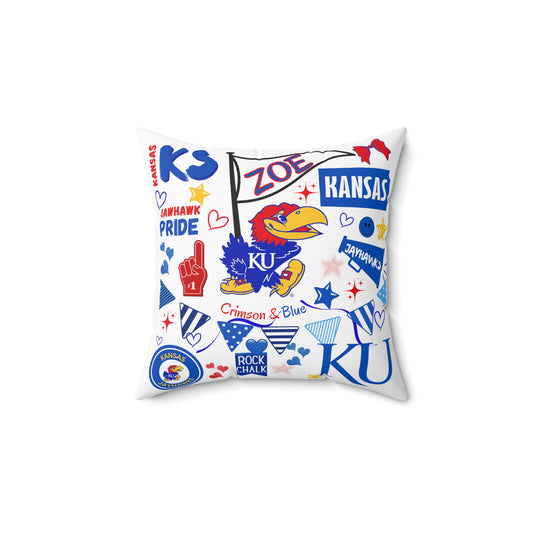 Kansas Jayhawks Pride Pillow, College Decor, Game Day Accessory, Sports Fan Gift, Home Decor,  Kansas University Pillow
