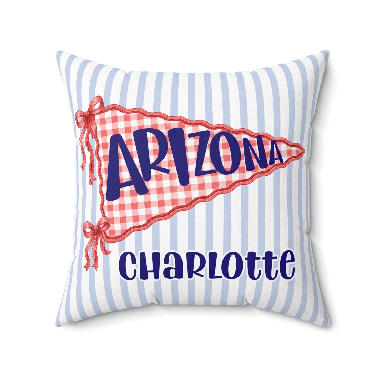 Personalized College Fan Square Pillow