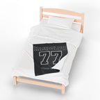 Personalized Senior Night Jersey Style Velveteen Plush Blanket, Class of 2026 Gift, Name and Number Blanket, Graduation Blanket, Senior
