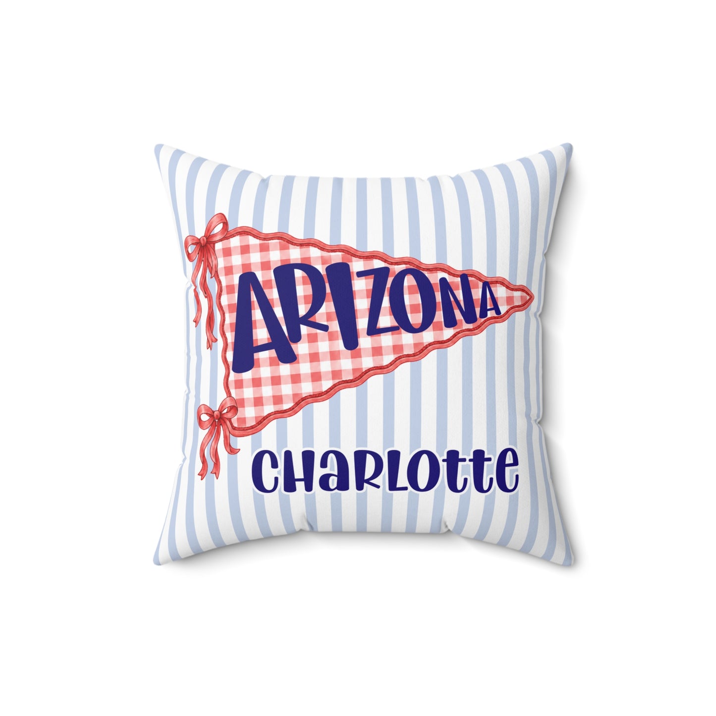Personalized College Fan Square Pillow