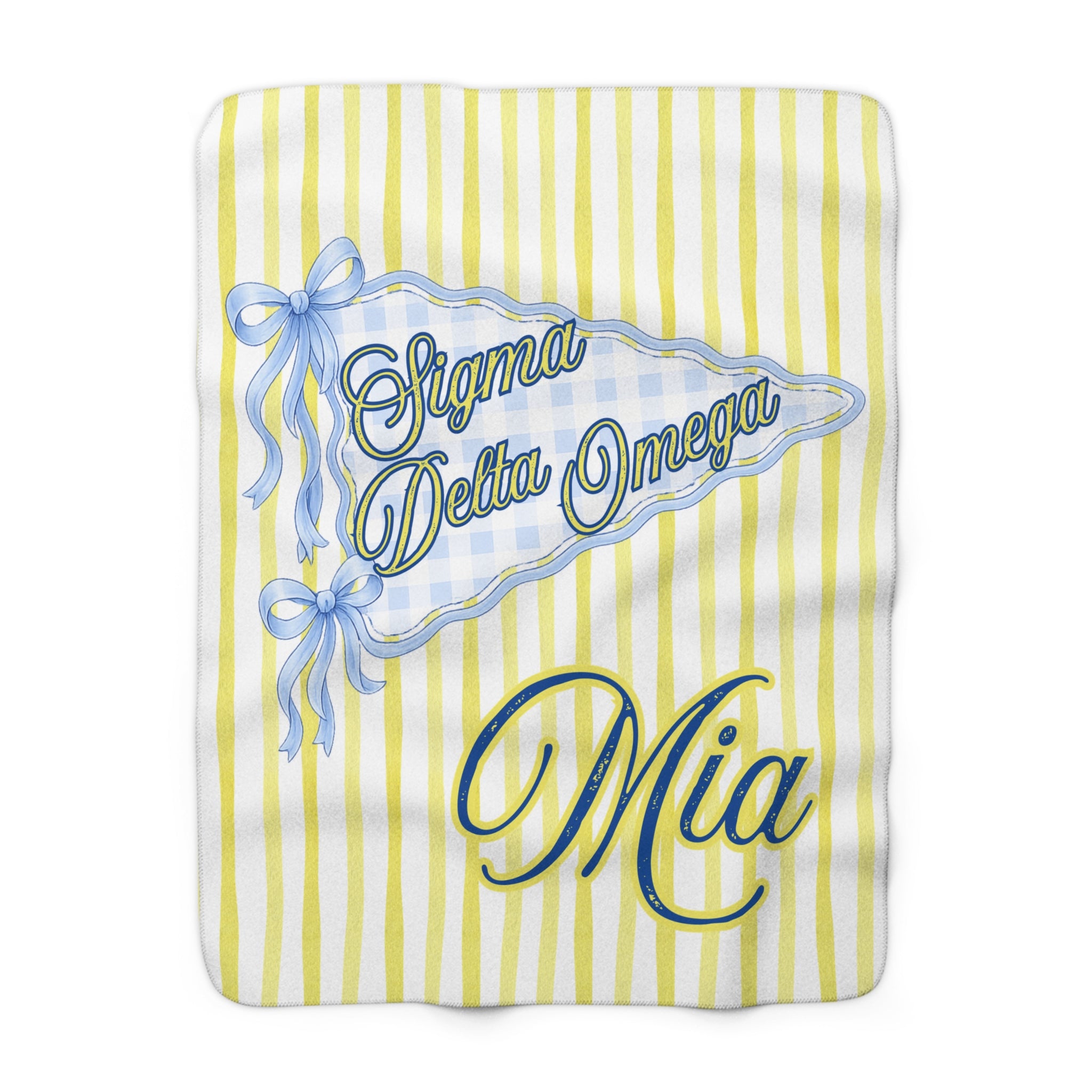 Custom Sorority Name Blanket, Personalized Bid Day Big Little Gift