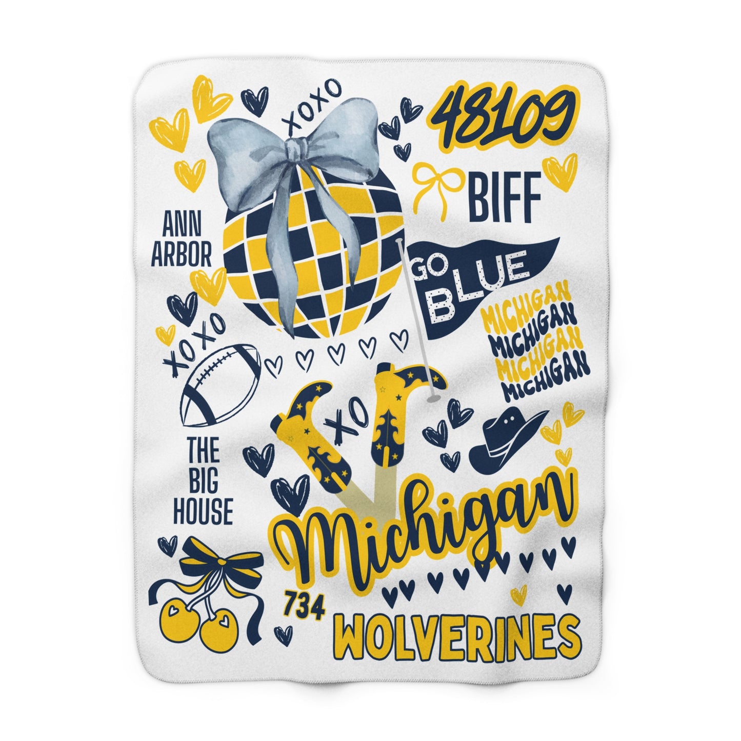 Custom College Commitment Blanket – Disco Edition (Sherpa)