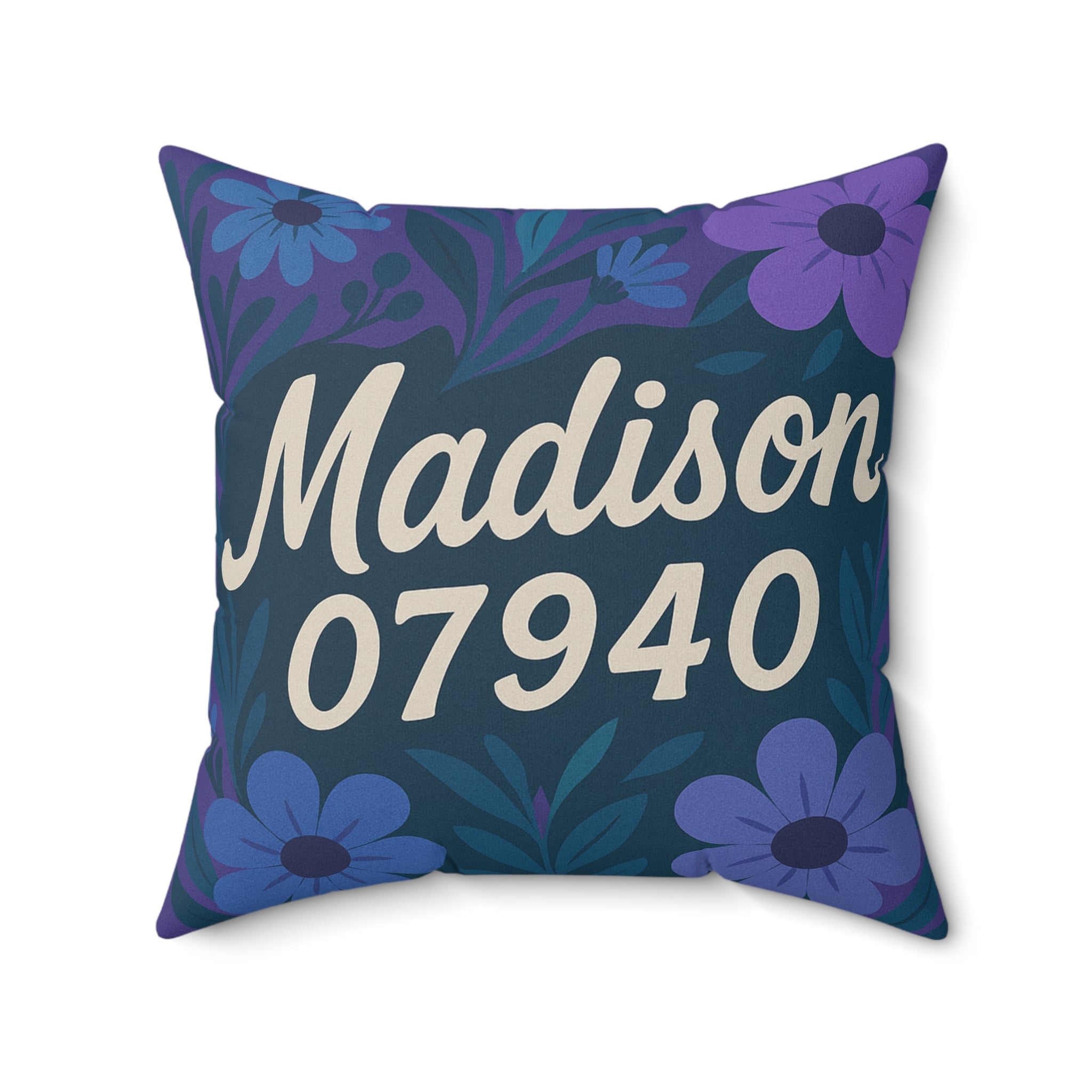 Custom Hometown Throw Pillow with Zip Code  Personalized Gift  Decorative Pillow in Your Colors
