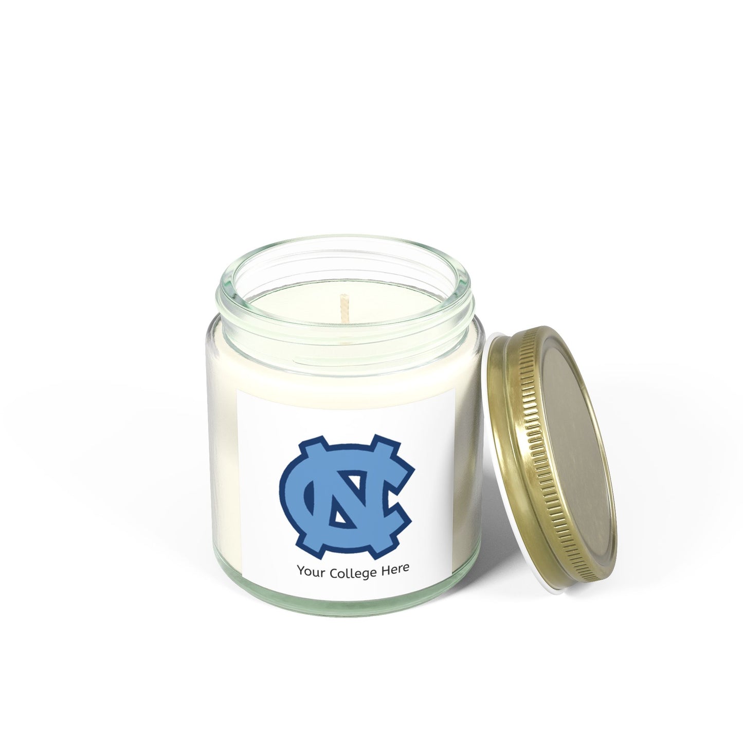 Scented Candle Personalized with College Name and Colors