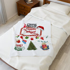 Movie Night Plush Blanket - Snuggle in Style - Holiday Movie Night Throw, Family Christmas Gift, Personalized Cozy Winter Decor, Christmas