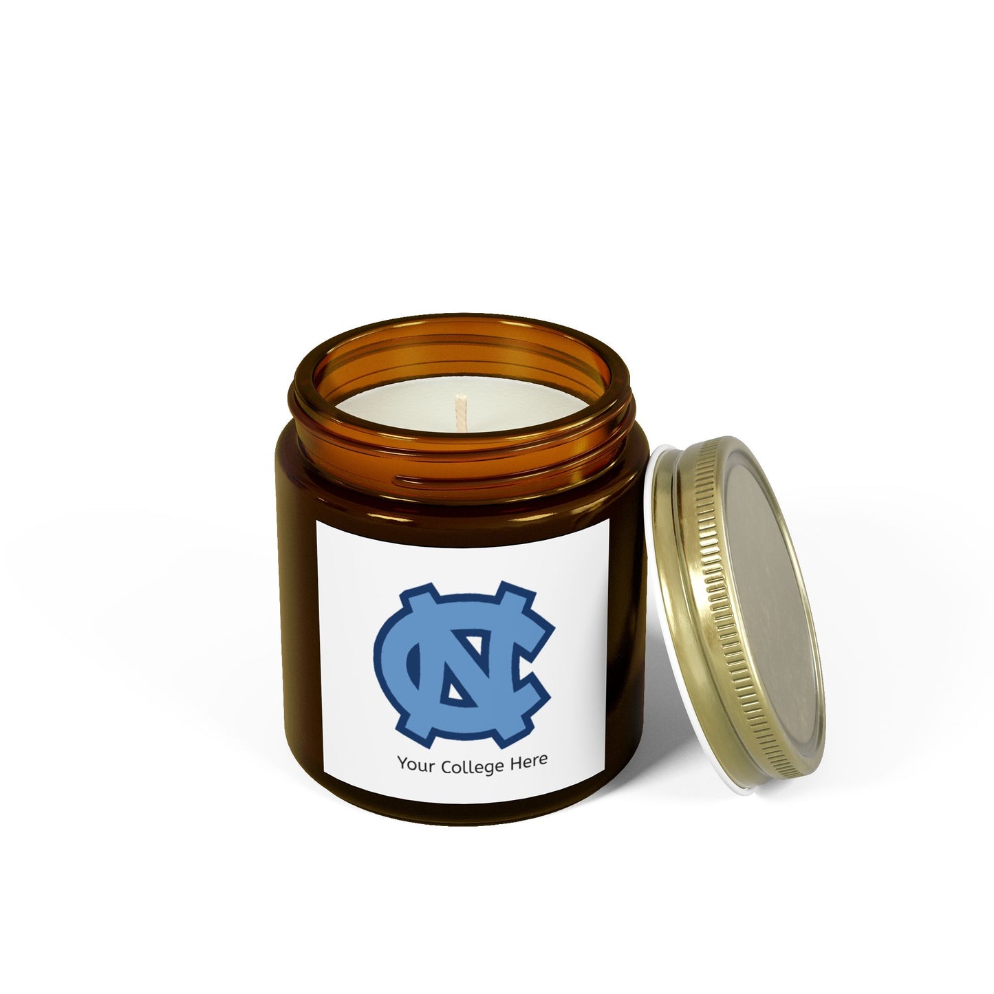 Scented Candle Personalized with College Name and Colors