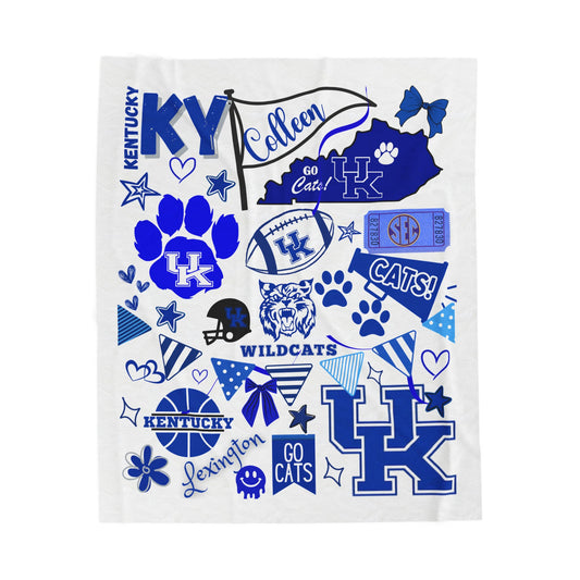 Custom College Commitment Blanket – Classic Collegiate Velveteen