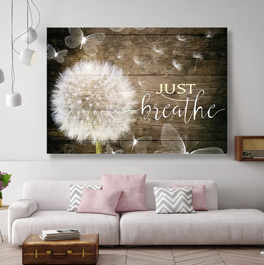 White Dandelion Canvas Wall Art Painting Picture