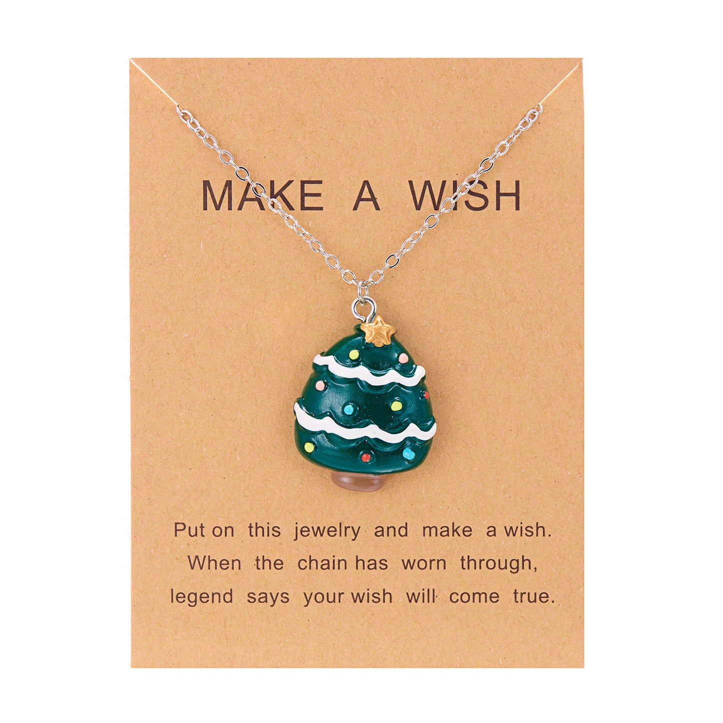 Cute Cartoon Resin Necklace – Snowman &amp; Santa Claus Pendant with O-Shaped Chain for Women